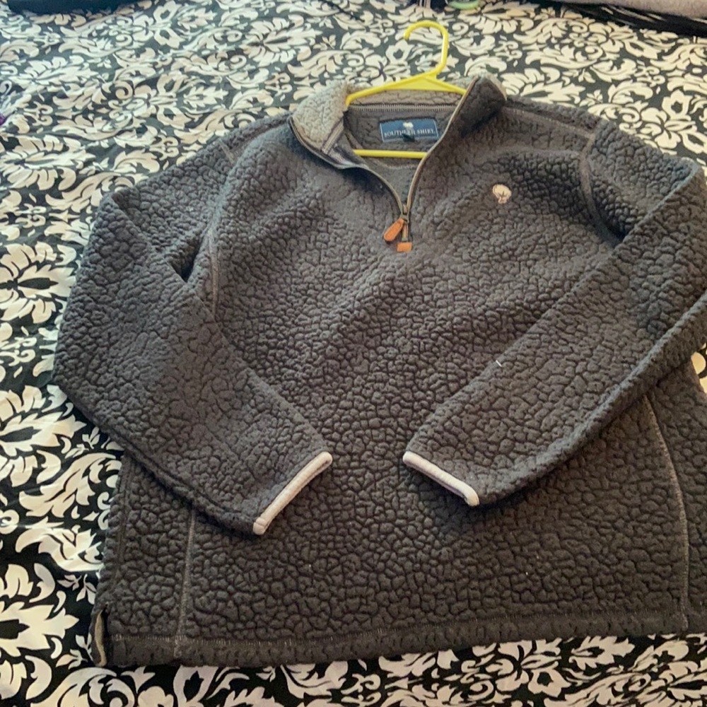 Southern Shirt ladies nubby texture sweatshirt, dark grey